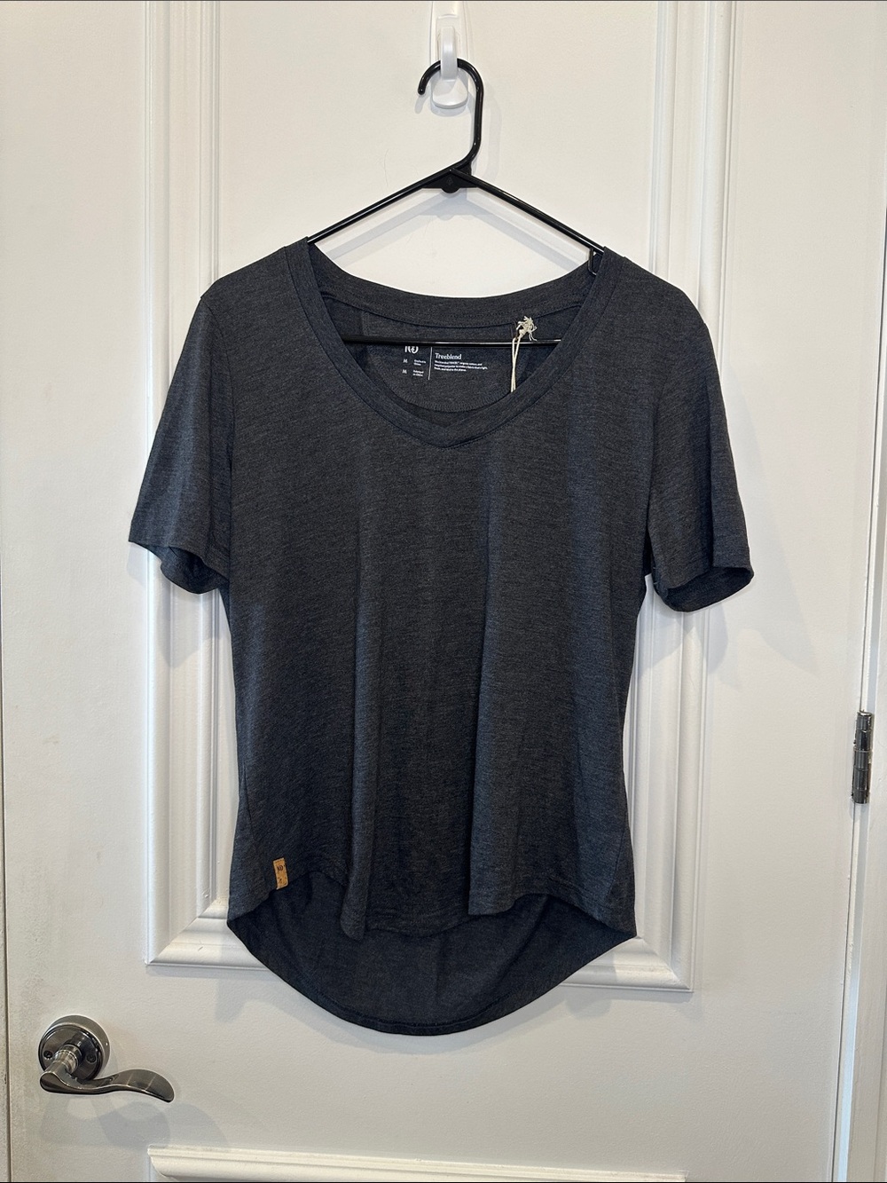 tentree Charcoal Scoop Neck Short Sleeve Tee